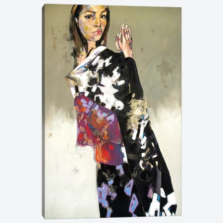Figure In Black Kimono 1-14-20 Canvas Print #TDO16} by Thomas Donaldson Canvas Art Print