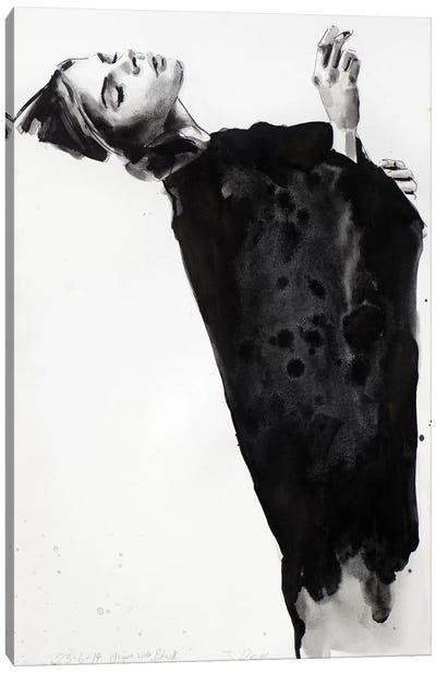 Figure With Black 6-23-14 Canvas Art Print - Thomas Donaldson