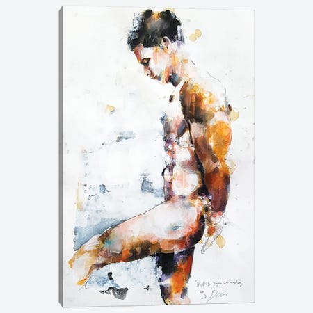Figure With Raised Leg 11-16-18 Canvas Print #TDO21} by Thomas Donaldson Canvas Art Print