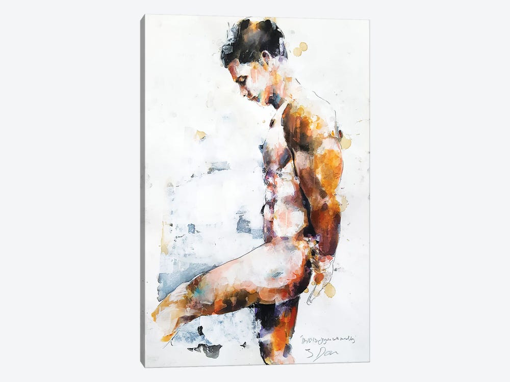 Figure With Raised Leg 11-16-18 by Thomas Donaldson 1-piece Canvas Print