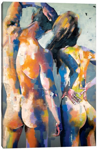 Male & Female Figure 1-8-20 Canvas Art Print - Female Nude Art
