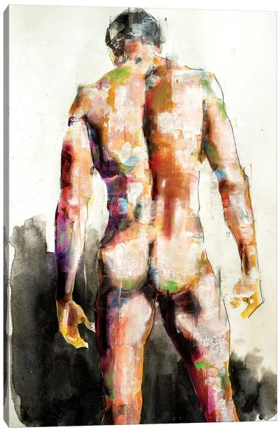 Male Back 7-30-19 Canvas Art Print - Erotic Art