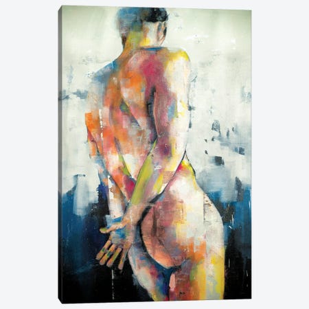 Male Back Study 11-12-19 Canvas Print #TDO35} by Thomas Donaldson Art Print