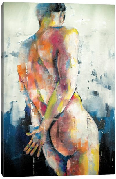 Male Back Study 11-12-19 Canvas Art Print - Thomas Donaldson