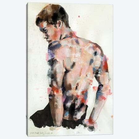 Male Back Study 11-25-19 Canvas Print #TDO36} by Thomas Donaldson Canvas Print