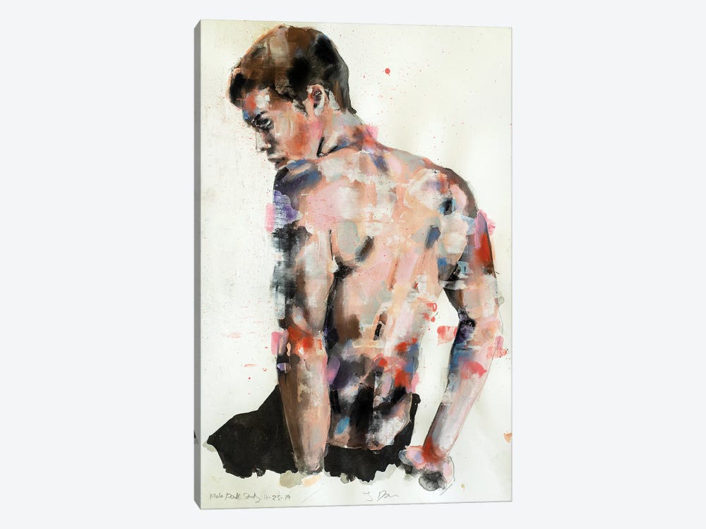 Male Back Study 11-25-19 by Thomas Donaldson 1-piece Canvas Art Print