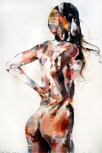 Large Art for Bathroom - Canvas Prints: Back Study 6-18-19 by Thomas Donaldson