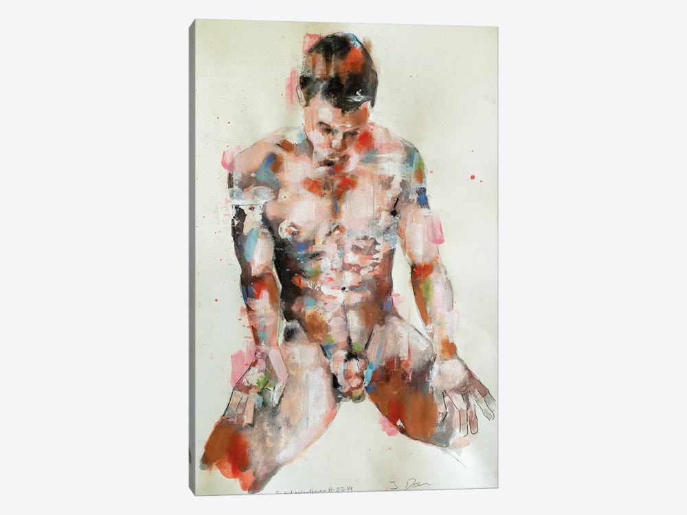 Seated Male Figure 11-23-19 by Thomas Donaldson 1-piece Canvas Wall Art