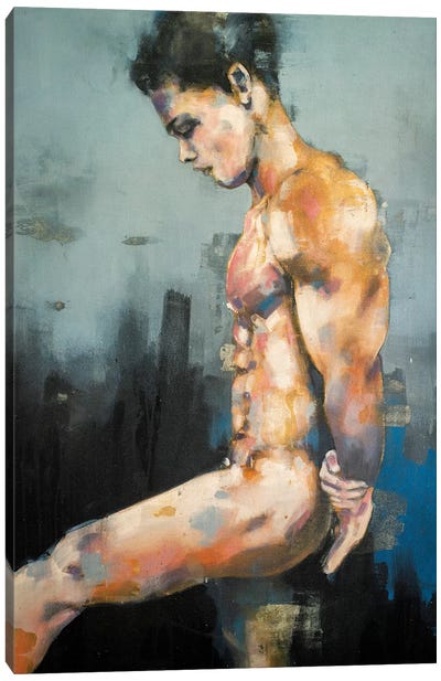 Standing Figure 11-10-19 Canvas Art Print - Male Nude Art