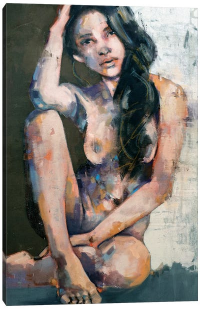 Peacefully Dispirited 7-22-20 Canvas Art Print - Female Nude Art