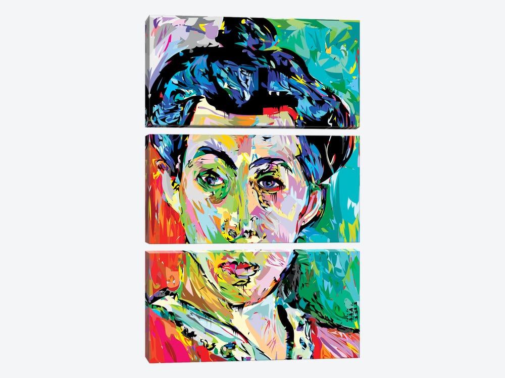 Madame M. (Homage To Henri Matisse) by TECHNODROME1 3-piece Canvas Print