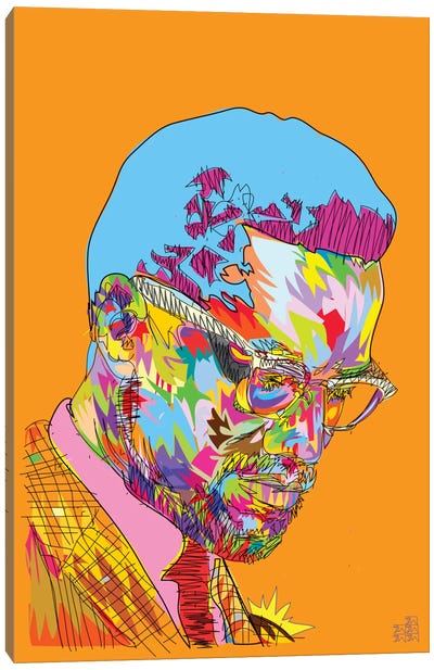 Malcolm X Canvas Art Print - TECHNODROME1