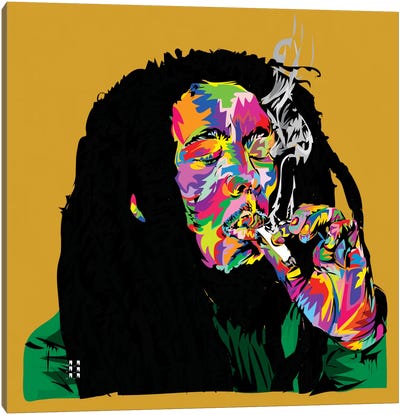 Marley Canvas Art Print - Marijuana