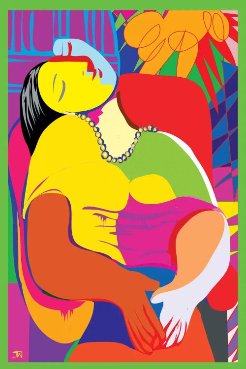 The Dream (Homage To Pablo Picasso) by TECHNODROME1 wall art