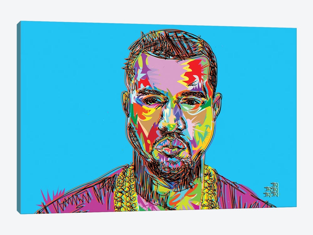 Kanye by TECHNODROME1 1-piece Canvas Print