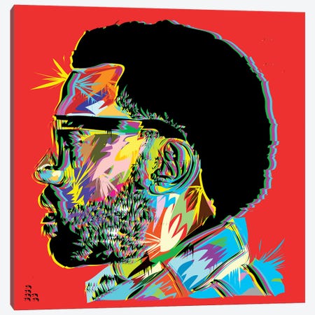 Kanye West I Canvas Print #TDR120} by TECHNODROME1 Canvas Art Print