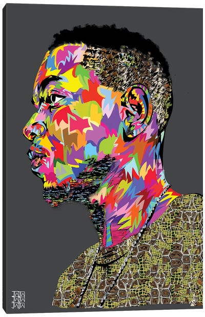 Kendrick II Canvas Art Print - Male Portrait Art