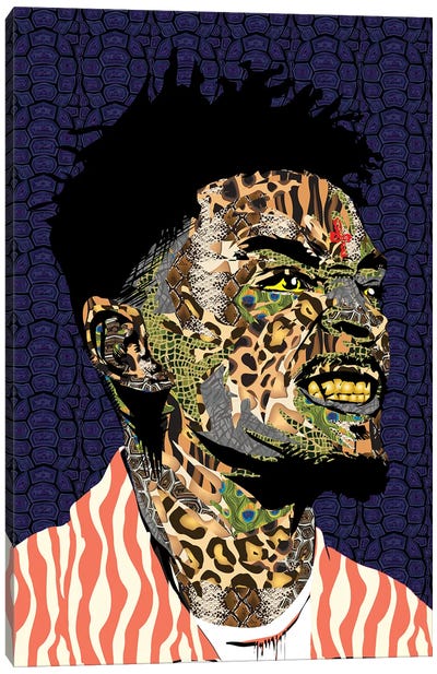 21 Savage Canvas Art Print - Rap & Hip-Hop Art