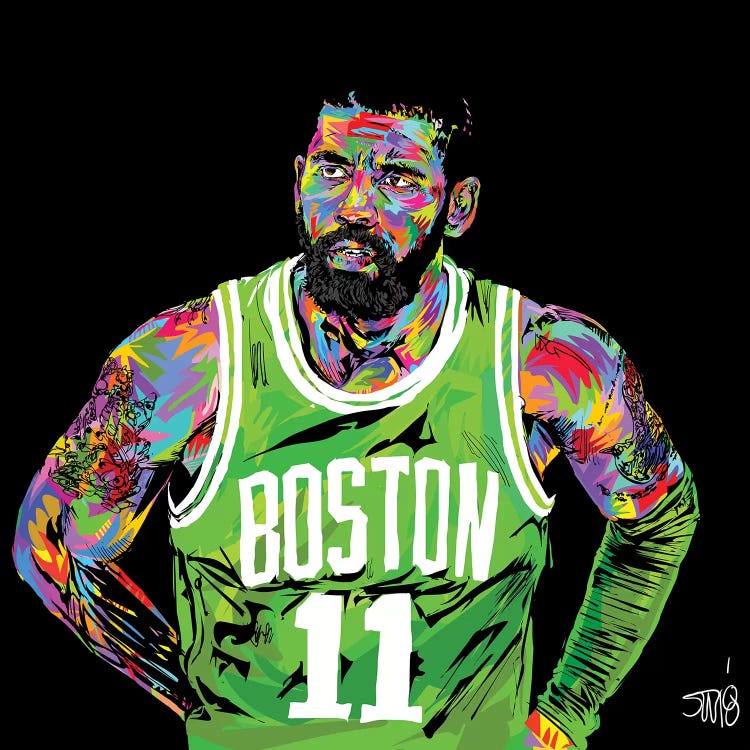 Kyrie Irving by TECHNODROME1 wall art