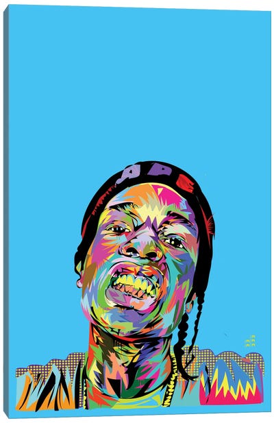 A$AP Rocky Canvas Art Print - 3-Piece Pop Art