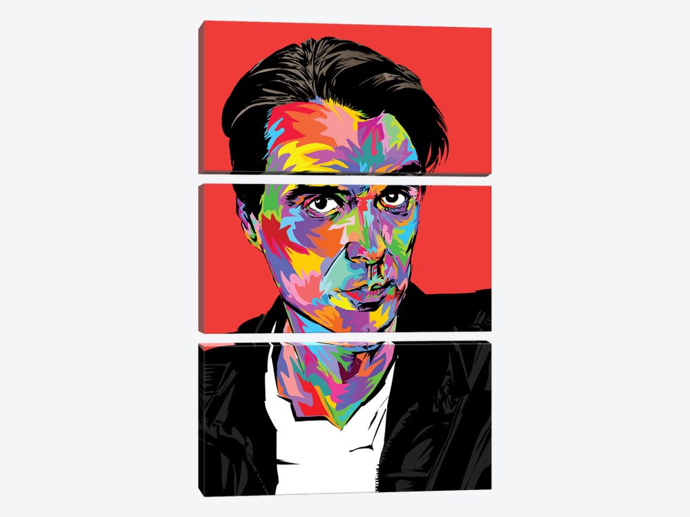 David Byrne by TECHNODROME1 3-piece Art Print