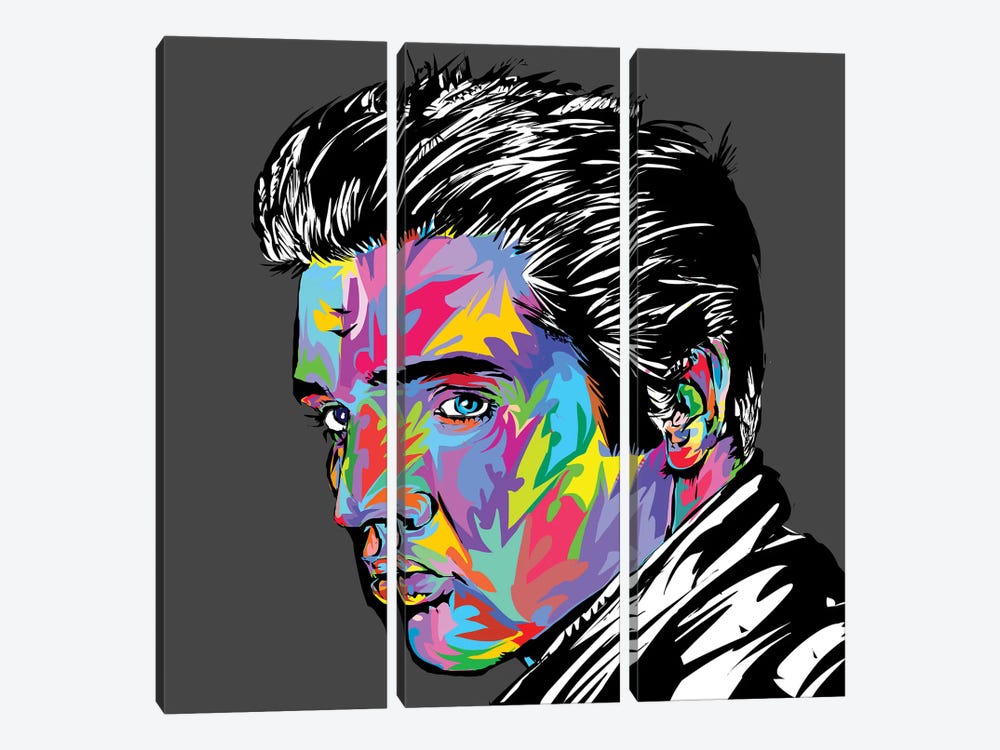Elvis by TECHNODROME1 3-piece Canvas Print