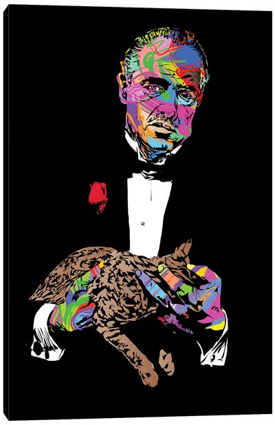 Godfather Canvas Art Print - Crime & Gangster Movie Art
