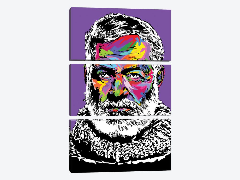 Hemingway by TECHNODROME1 3-piece Canvas Art Print