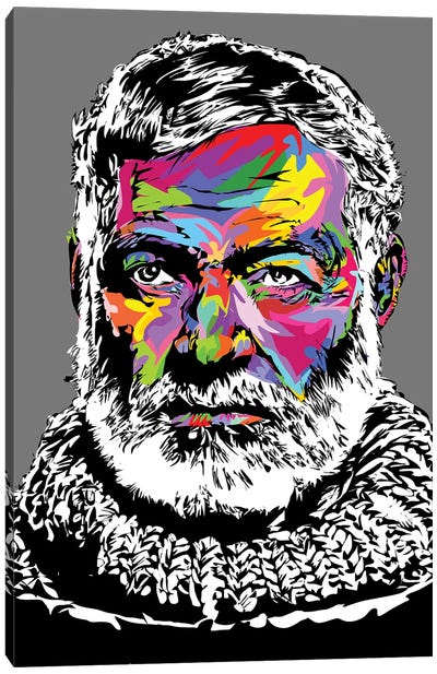 Hemingway IV Canvas Art Print - TECHNODROME1