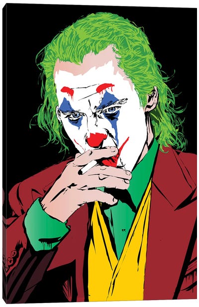 Joker Pheonix Canvas Art Print - Villain Art