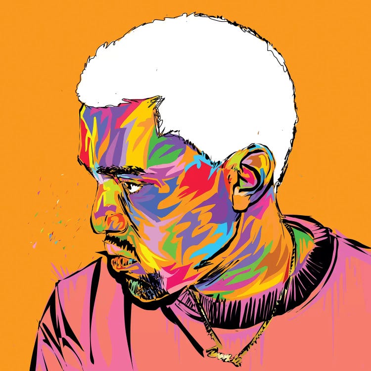 Kanye by TECHNODROME1 wall art