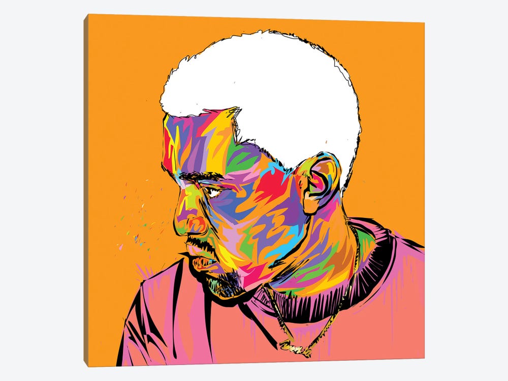 Kanye by TECHNODROME1 1-piece Canvas Wall Art