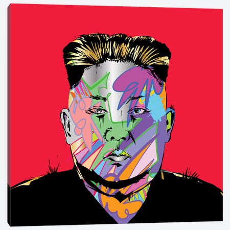 Kim Jong Canvas Print #TDR228} by TECHNODROME1 Canvas Wall Art