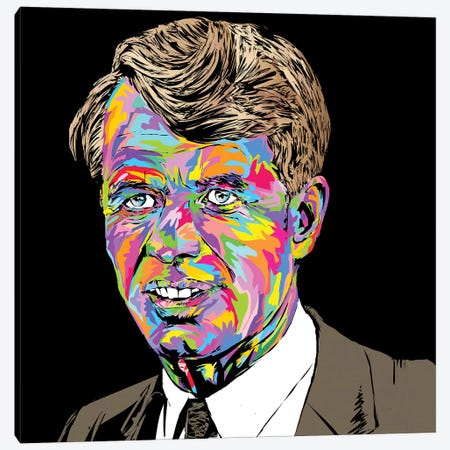 Robert Kennedy Canvas Print #TDR242} by TECHNODROME1 Canvas Wall Art