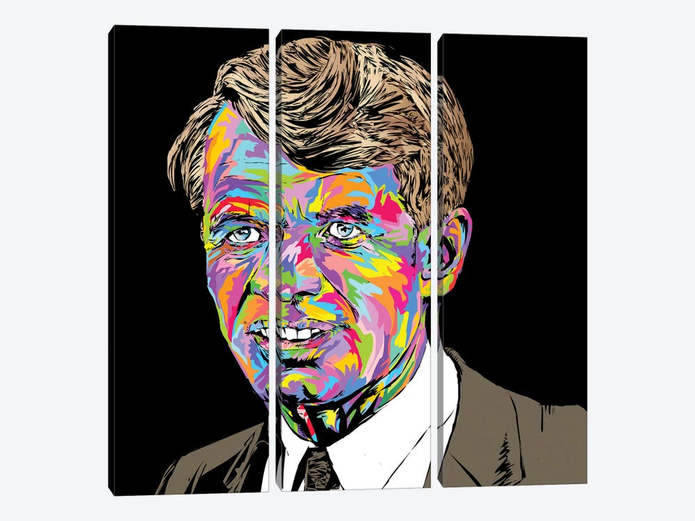 Robert Kennedy by TECHNODROME1 3-piece Canvas Art Print