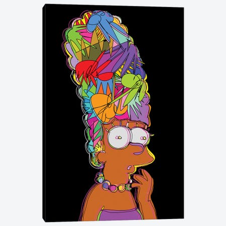 Marge Simpson Canvas Print #TDR256} by TECHNODROME1 Canvas Wall Art