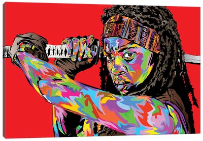 Michonne Canvas Art Print - Horror TV Show Art