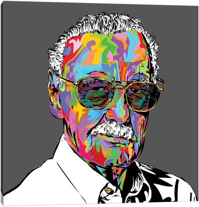 Stan Lee Canvas Art Print - TECHNODROME1