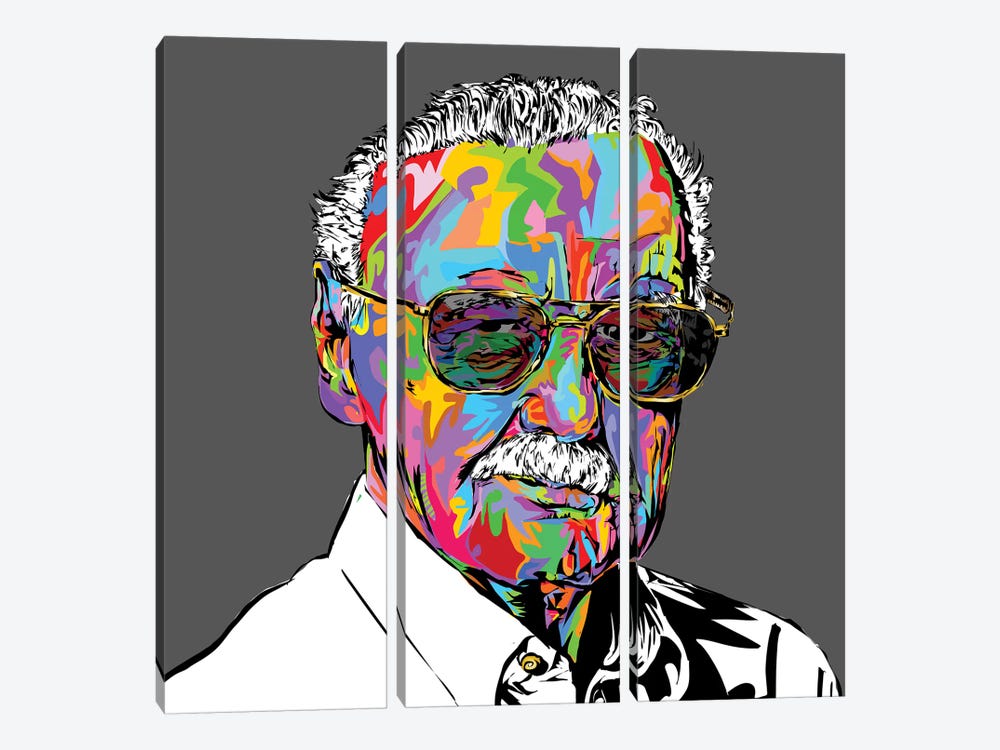 Stan Lee by TECHNODROME1 3-piece Canvas Art