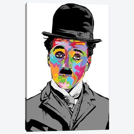 Charlie Chaplin Canvas Print #TDR275} by TECHNODROME1 Canvas Art