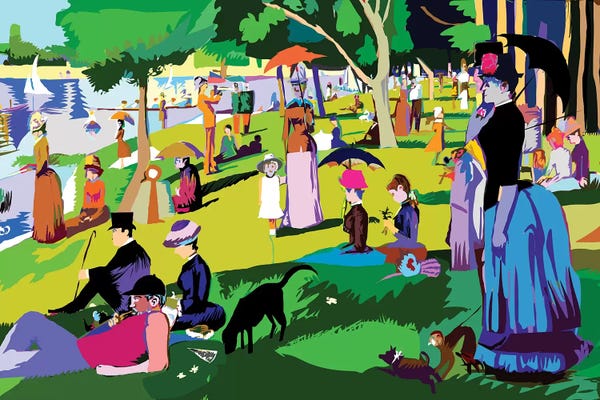 TECHNODROME1: Sunday Afternoon On The Island Of La Grande Jatte By Georges Seurat by TECHNODROME1