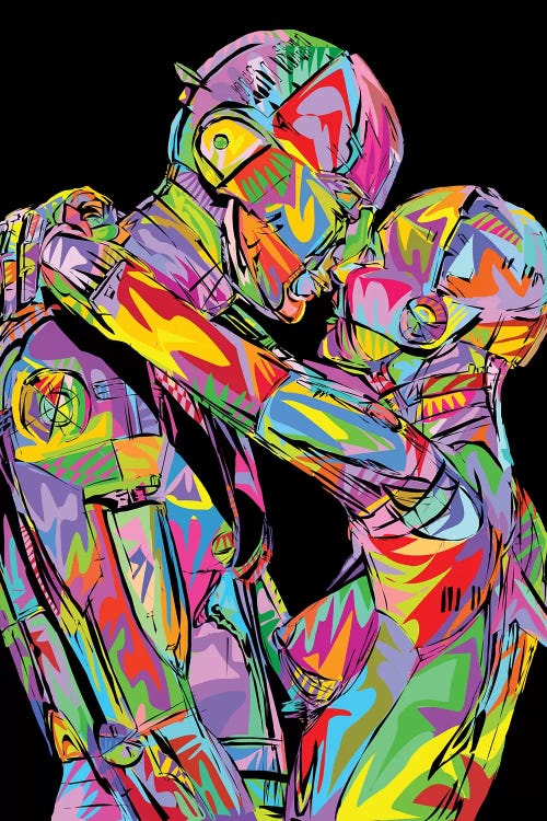 Valentines Robots by TECHNODROME1 wall art