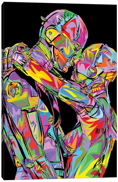 Valentines Robots Canvas Art Print - TECHNODROME1