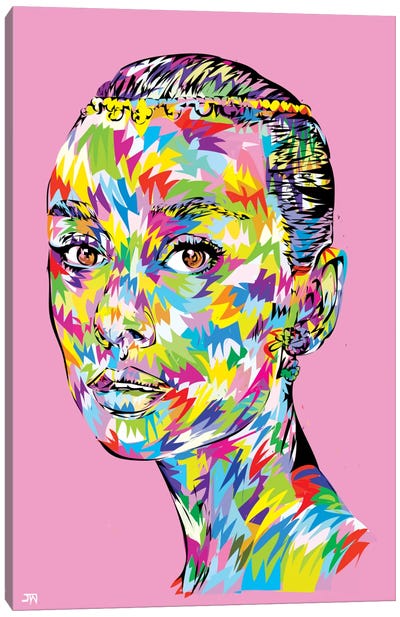 Hepburn Swag Canvas Art Print - Model & Fashion Icon Art