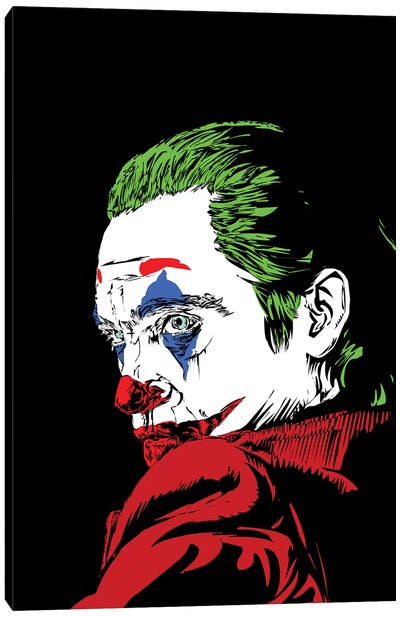 The Real Joker Canvas Art Print - Comic Book Character Art