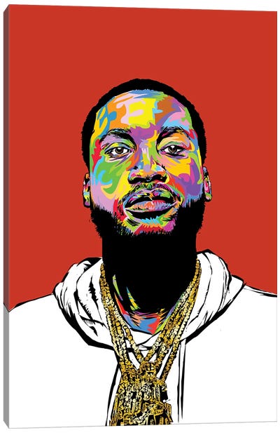 Meek Mill 2019 Canvas Art Print - Rap & Hip-Hop Art