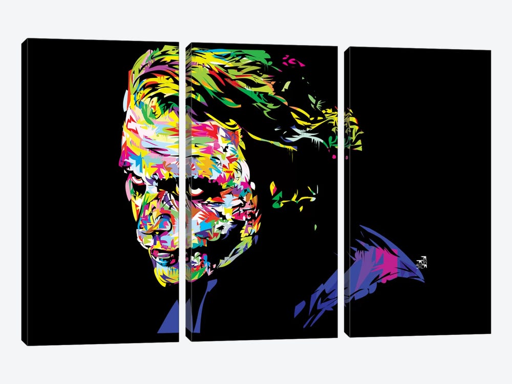 Joker II by TECHNODROME1 3-piece Canvas Wall Art