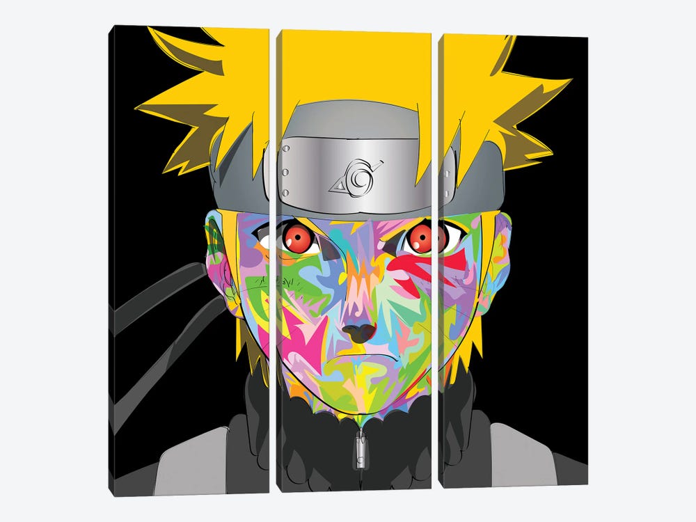 Naruto drome by TECHNODROME1 3-piece Canvas Art Print