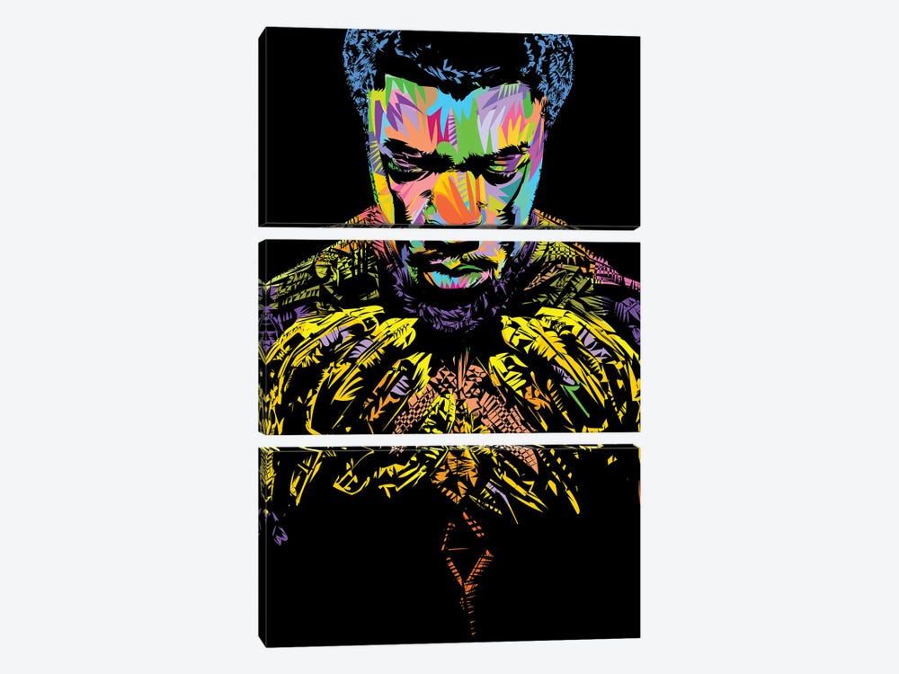 RIP Black Panther 2020 by TECHNODROME1 3-piece Canvas Print