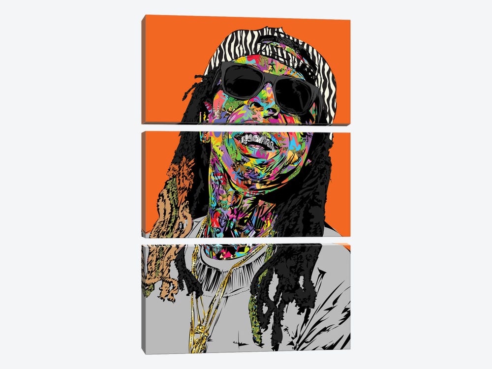 Lil Wayne 2020 by TECHNODROME1 3-piece Canvas Art